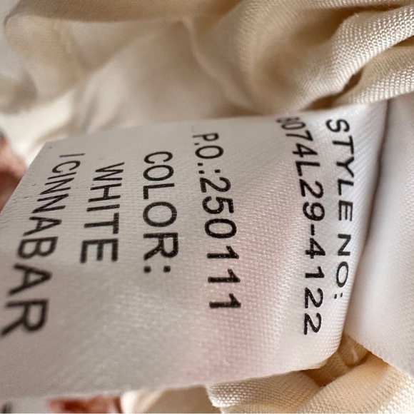 Paige Dress Size XL Fall White Cinnabar Florencia Palm Print Halter Midi - Picture 7 of 10